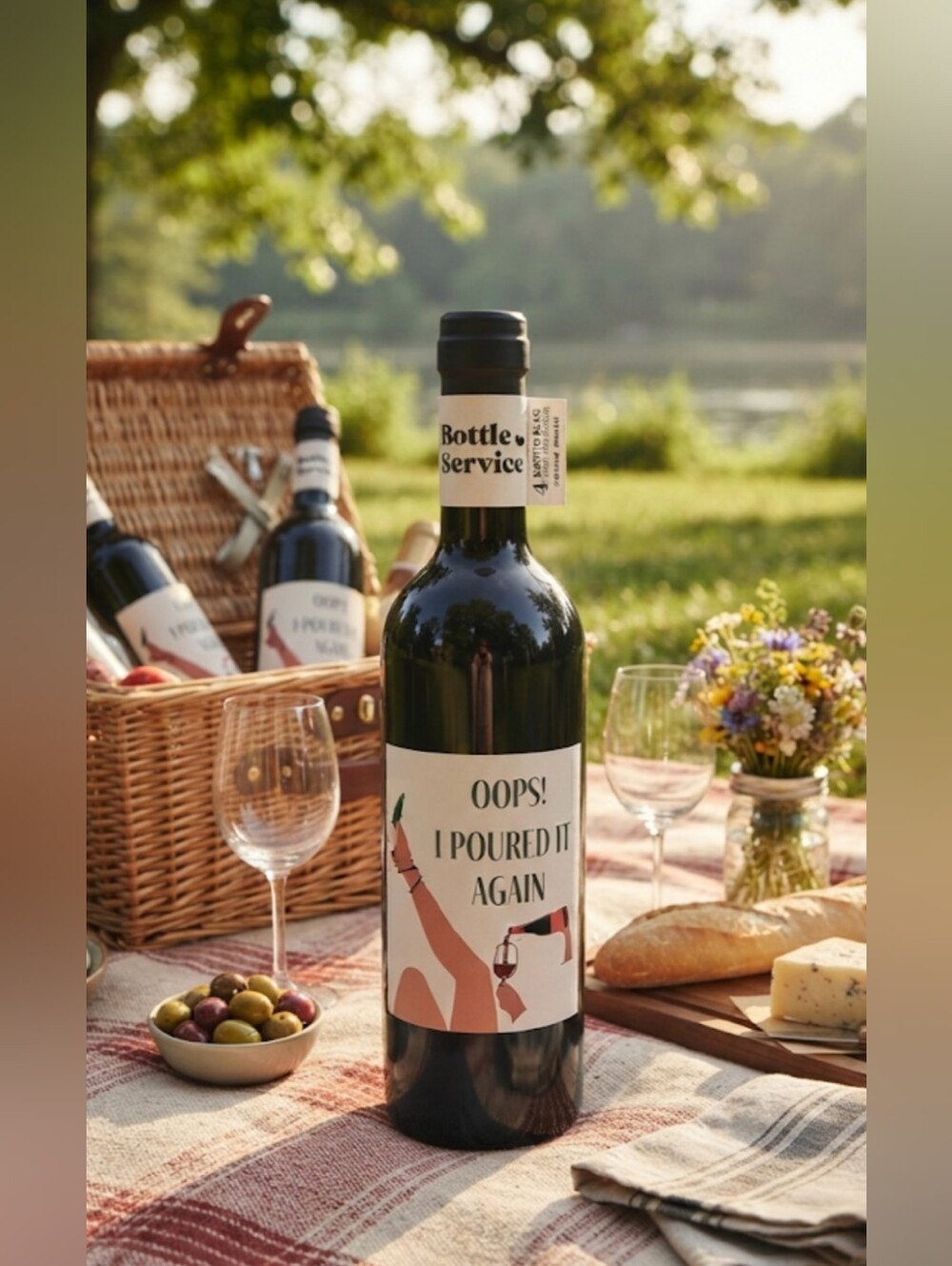 🍷NWT Modern Monkey "Oops! I Poured It Again" Bottle Service Kit 🍷